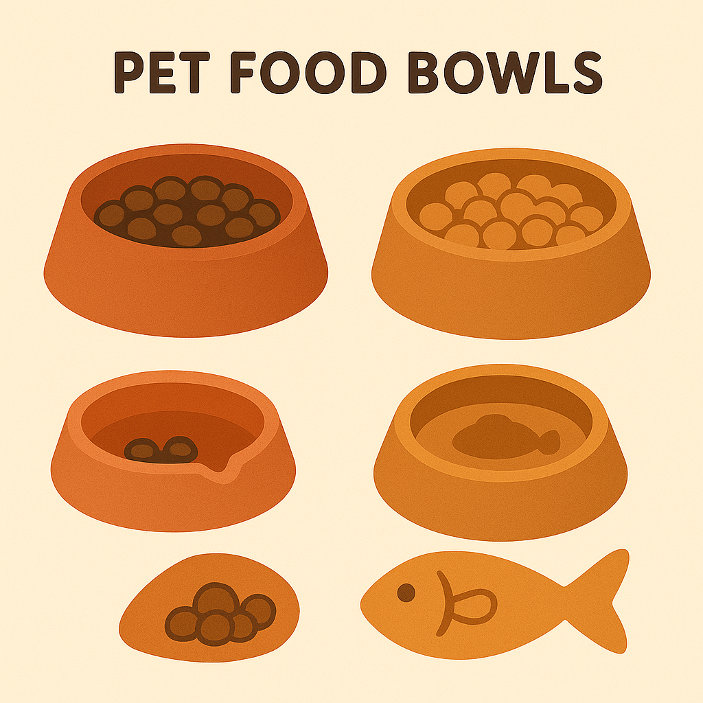 Pet food bowls